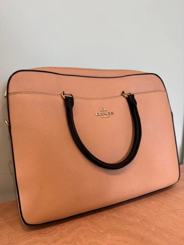 Coach Coach Beechwood & Black Leather Laptop Bag / Briefcase