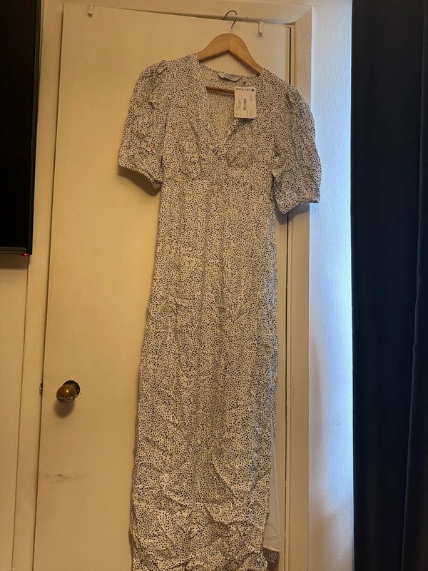 & Other Stories & Other Stories wrap midi dress in white polka dot EU UK 8 - 1