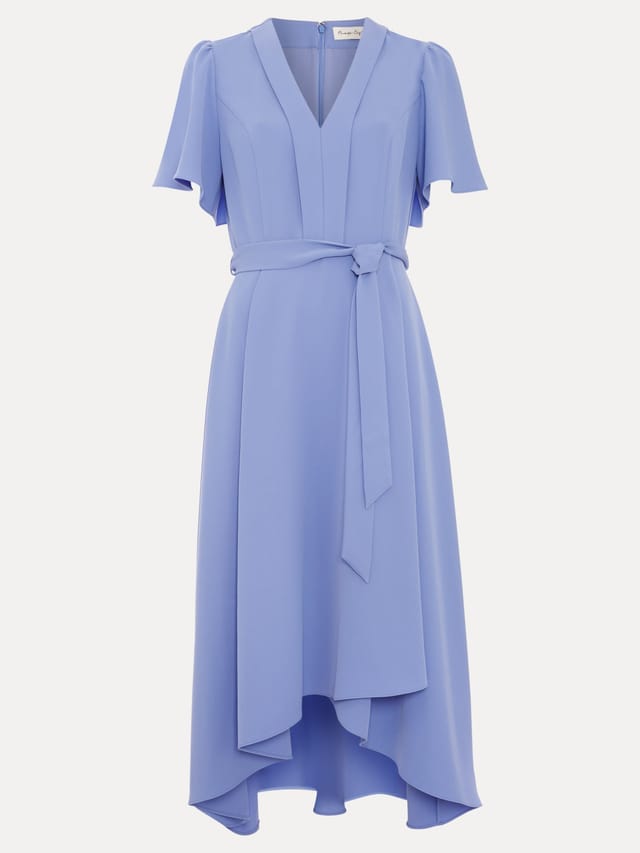 Phase Eight Phase Eight Women's Jessica Short Sleeve V-Neck Midi Dress in Baby Blue - 2