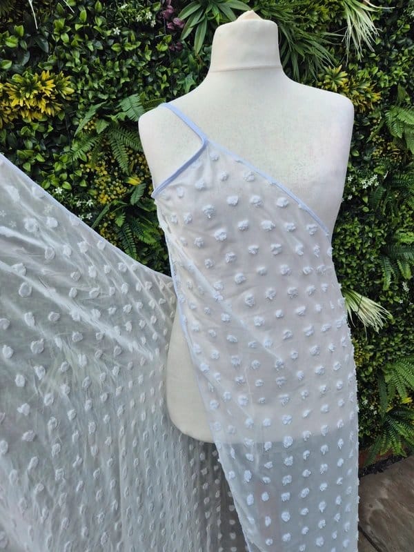 Shein White Dotted One-Shoulder Sarong Dress