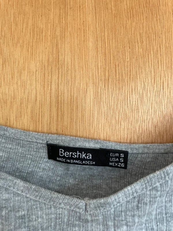 Bershka Bershka grey vest top, ribbed UKS
