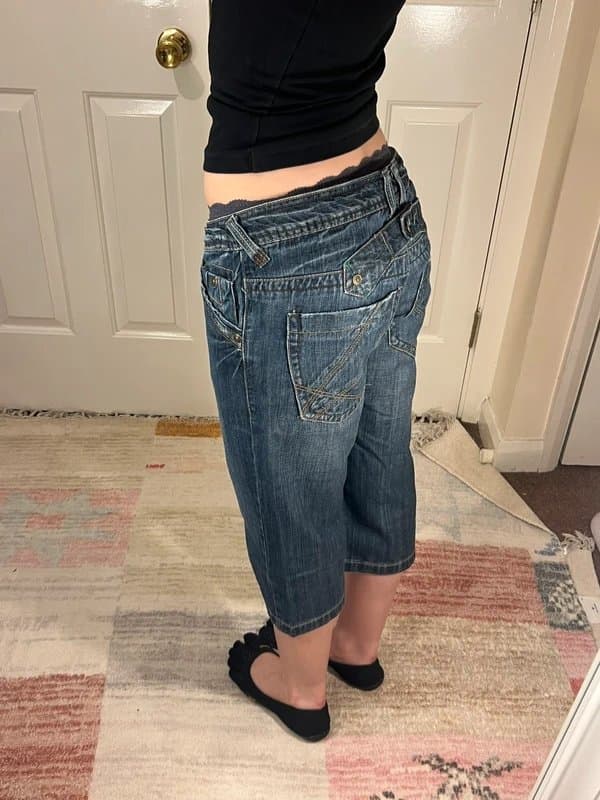Vintage Dressing 90s low waisted denim capris