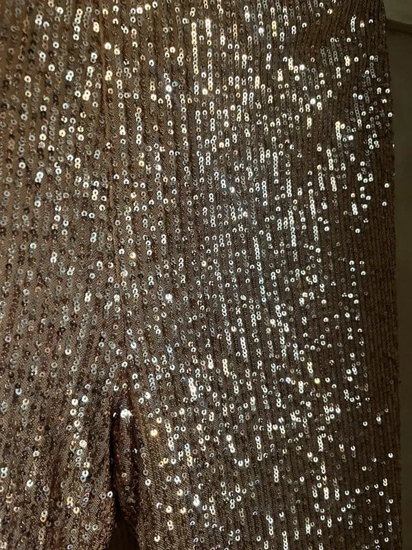 ASOS Design ASOS sequin copper sequin very long leg flares. Size 10 - 1