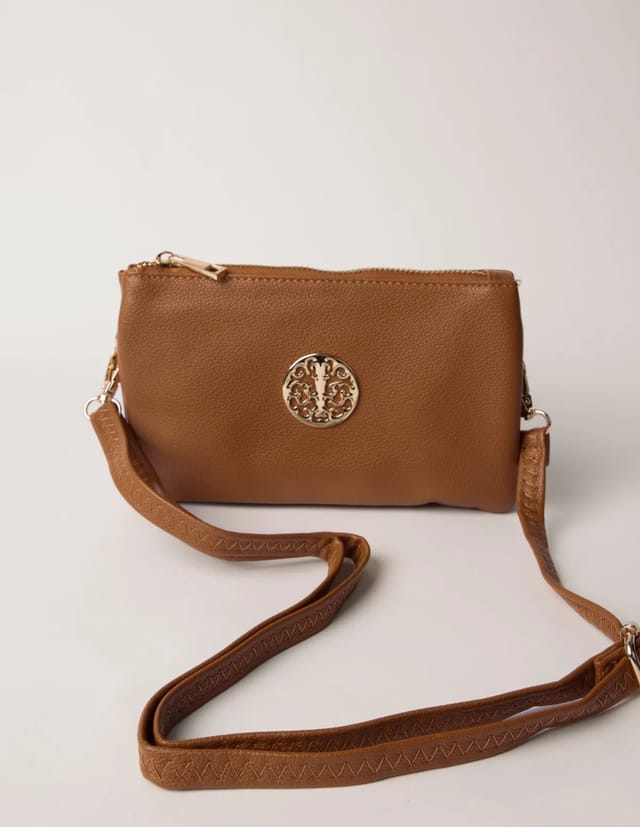 Blue Vanilla Detailed Zip Up Purse With Detachable Strap - 2
