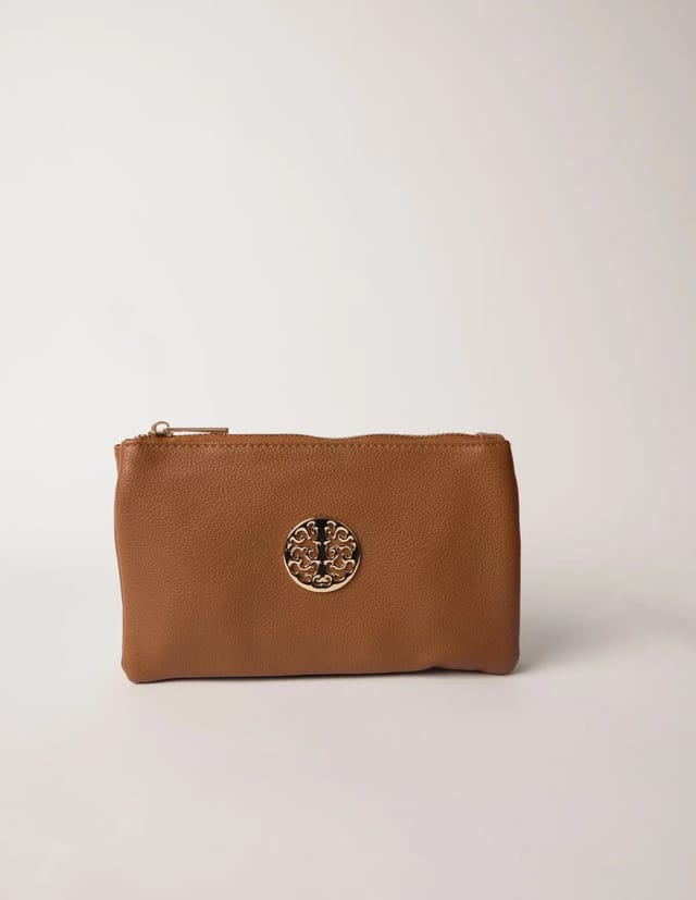 Blue Vanilla Detailed Zip Up Purse With Detachable Strap - 3