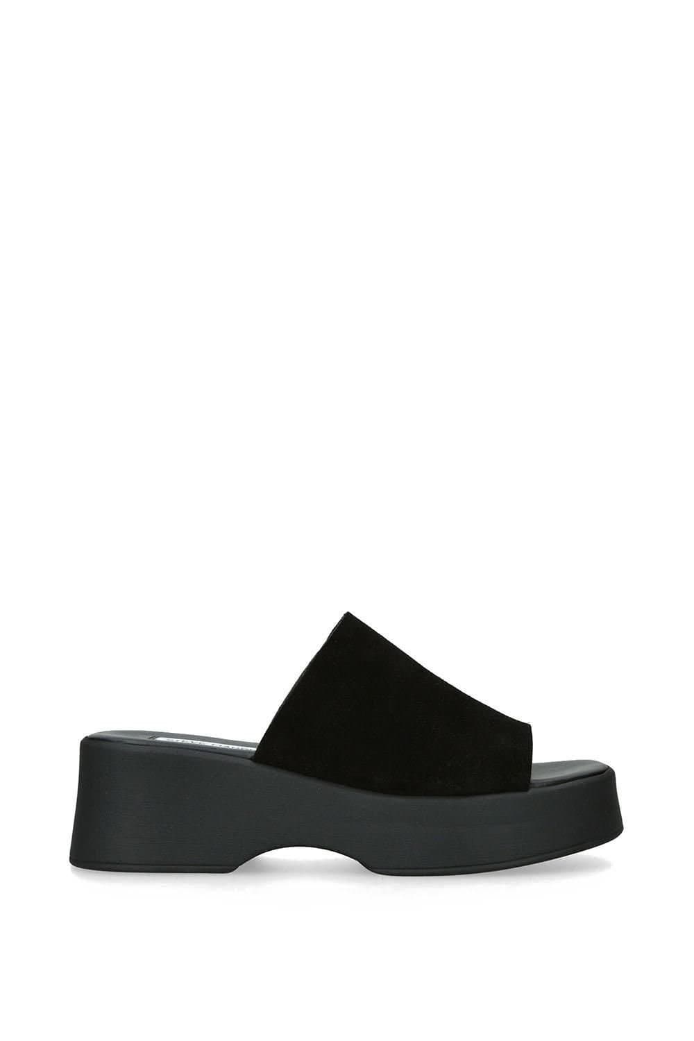 Steve Madden STEVE MADDEN Women's 'Slinky Black' Suede Sandals in Black