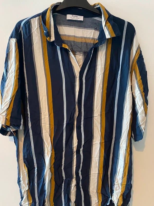 Bershka Stripped short sleeve shirt