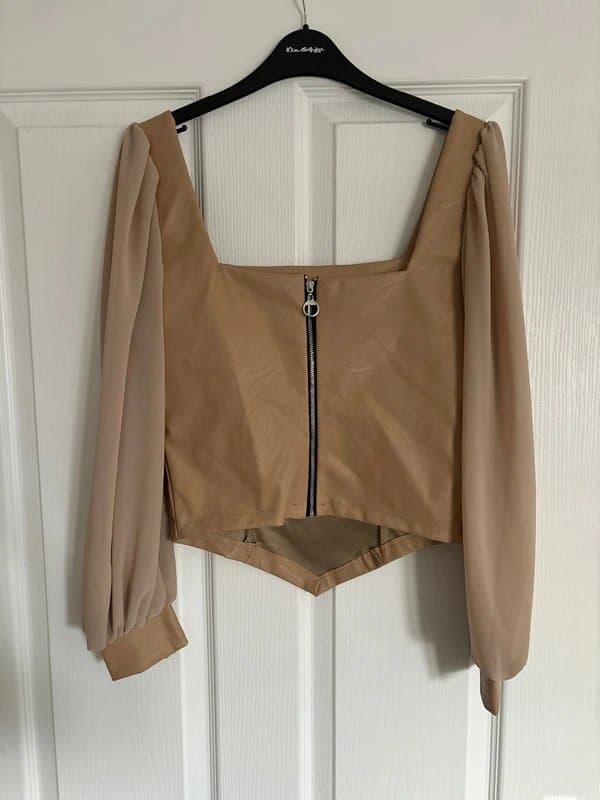 ASOS Faux leather corset long sleeve