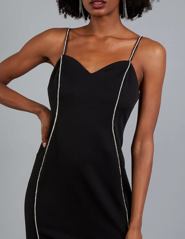 Blue Vanilla Diamante Detail Bodycon Dress - 3