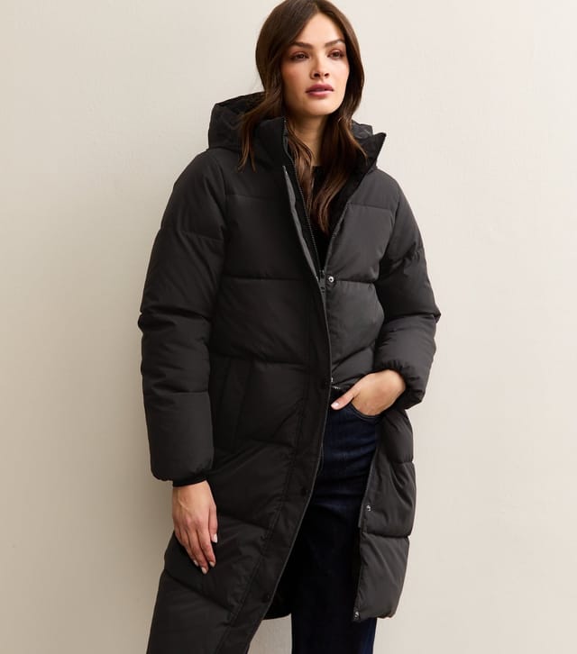 New Look Women's Tall Black Longline Puffer Coat New Look - 2
