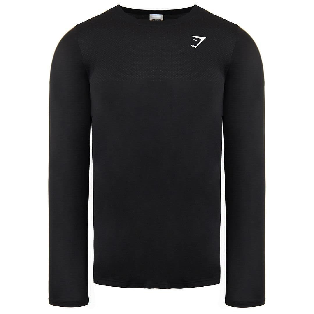 Gymshark Gymshark Men's Long Sleeve Crew Neck Black Vital Top