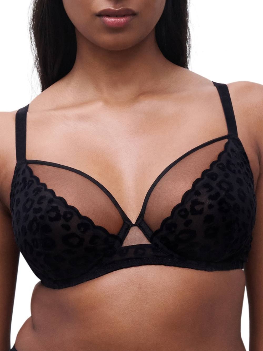 Chantelle Chantelle Women's Girls Covering Full Cup Bra in Black - 2