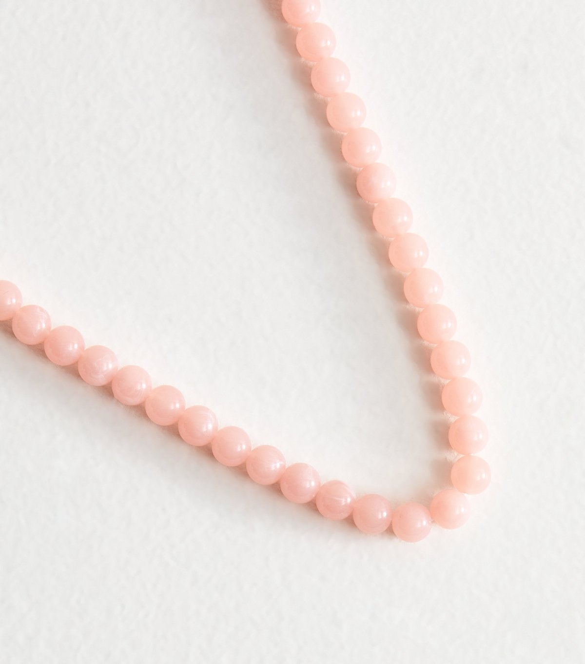 New Look Light Pink Resin Bead Necklace New Look - 3