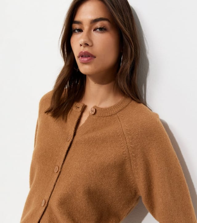 New Look Women's Stone Knitted Meet The Jean Raglan Cardigan New Look - 2