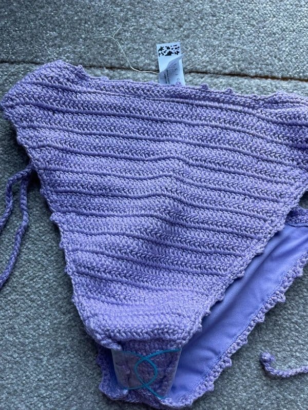 ASOS Design Lilac crochet bikini bottoms - 1