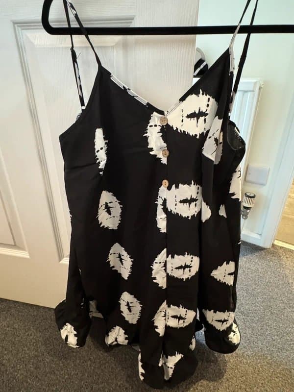 Shein Black and white play suit