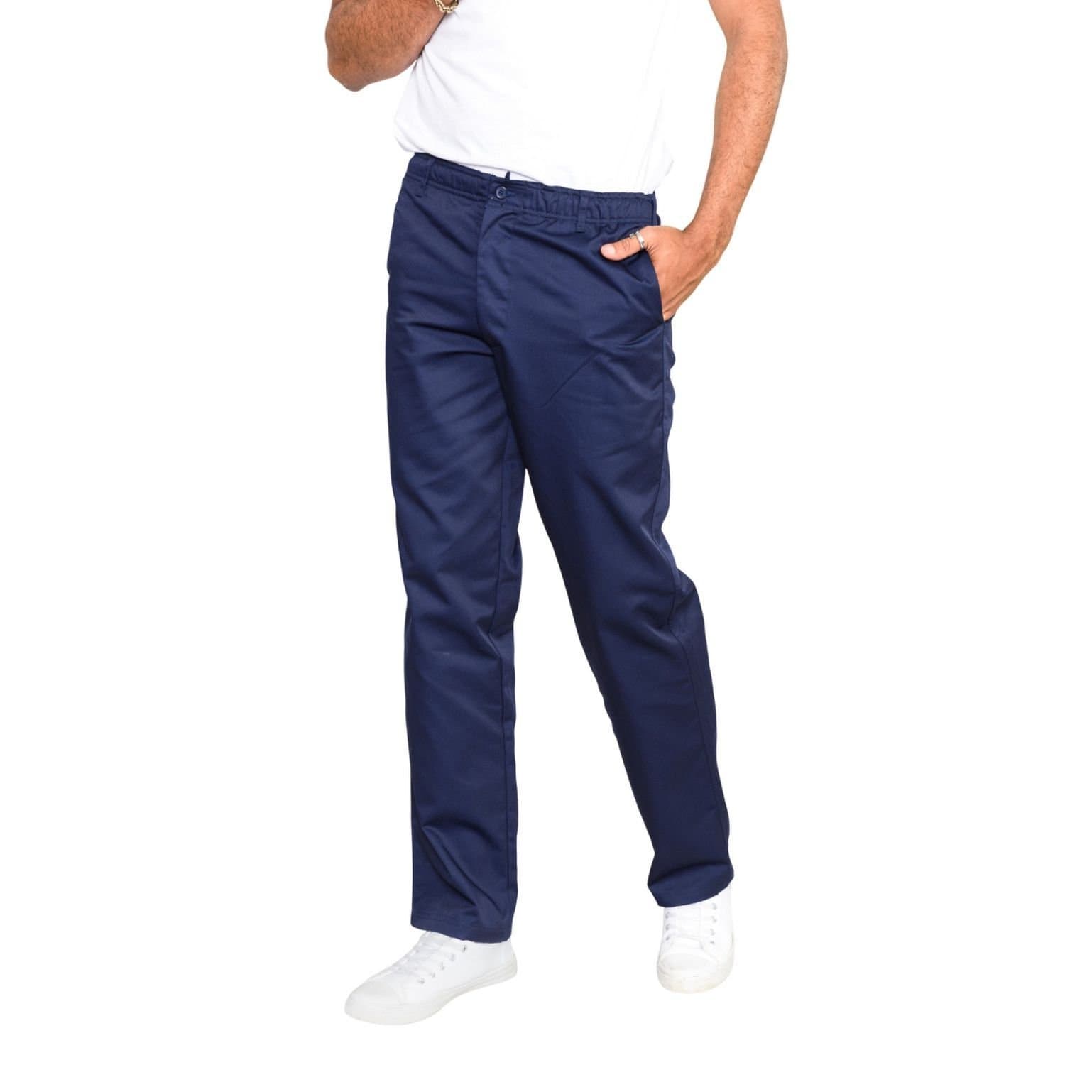 Duke Clothing Duke Clothing Navy Elastic Waist Rugby Trousers
