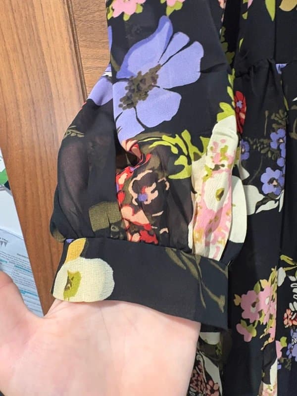 ASOS ASOS design black tiered floral dress with black slip