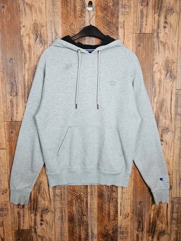 Champion Champion Hoodie – Grey – Small – Distressed/Workwear