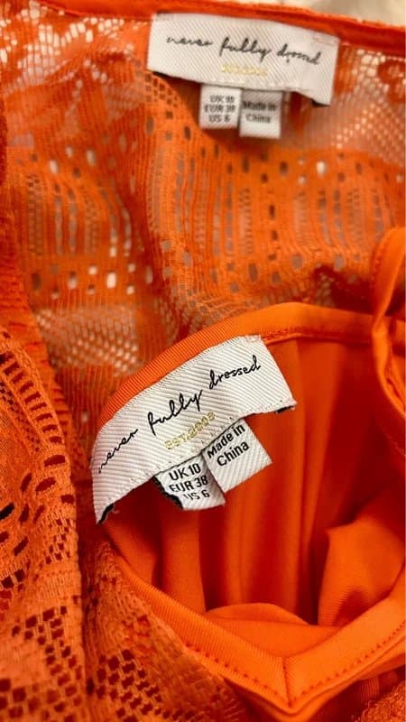 Never Fully Dressed Never Fully Dressed dress Orange size 10