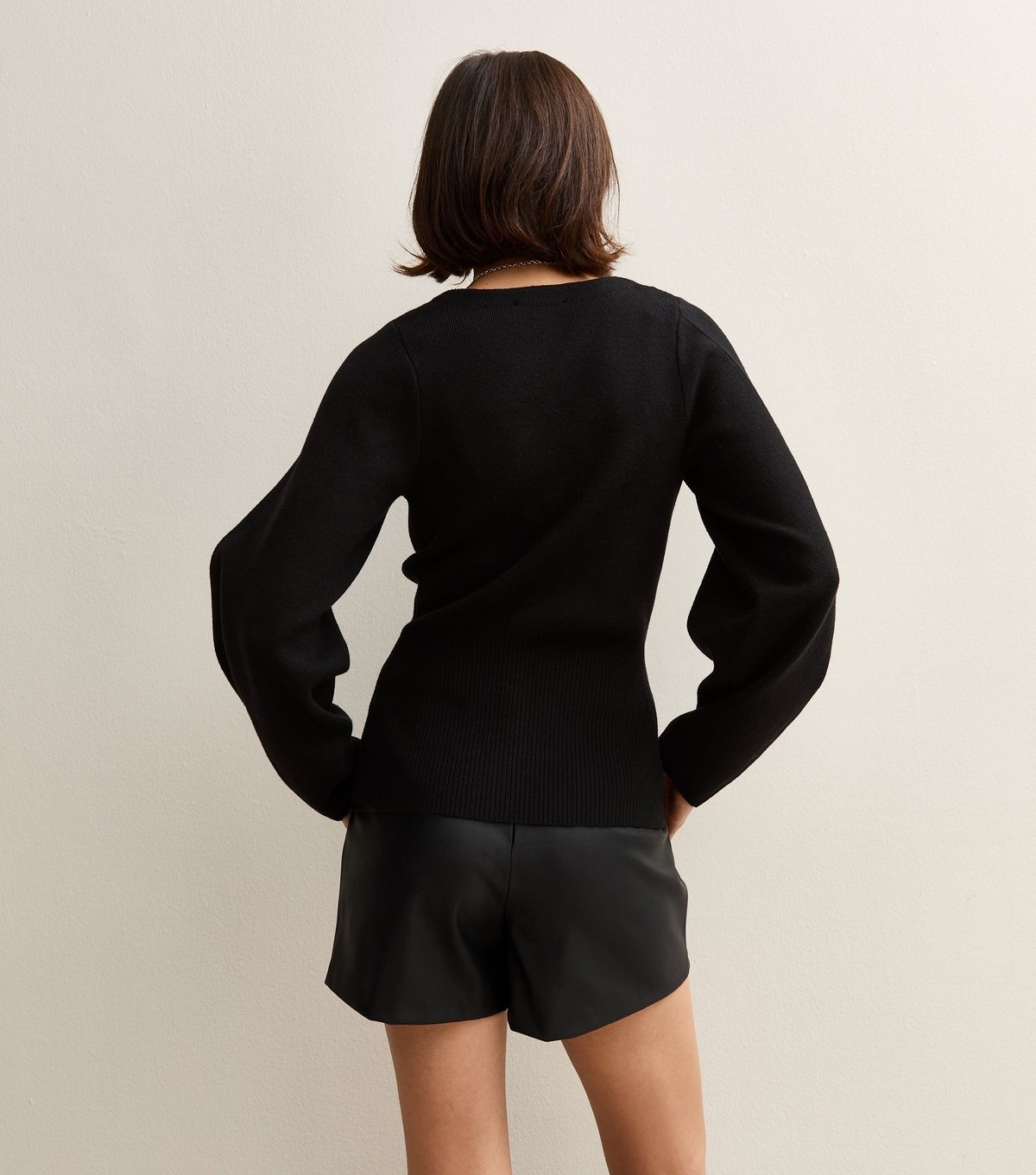 New Look Women's Black Compact Knit V Neck Cardigan New Look - 4