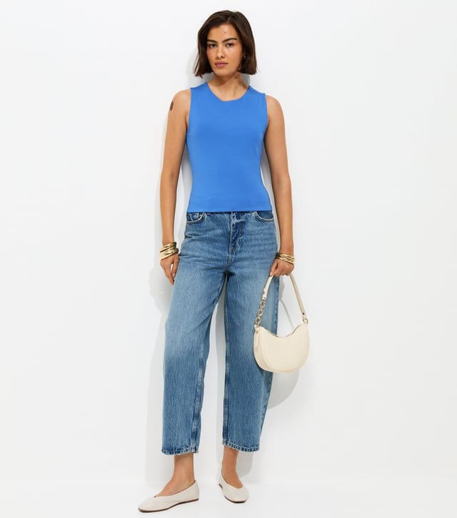 New Look Women's Bright Blue Tank Top New Look - 3