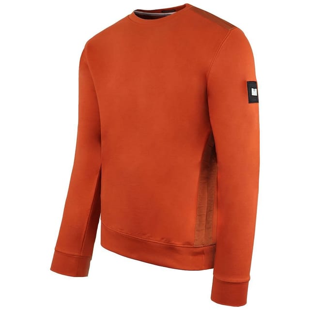 Weekend Offender Weekend Offender Men's Long Sleeve Crew Neck Orange F-Bomb Sweater in Gold - 2