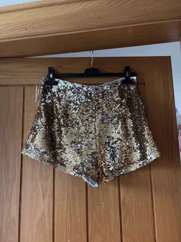 New Look Women’s Sparkly Glitter Mini Shorts