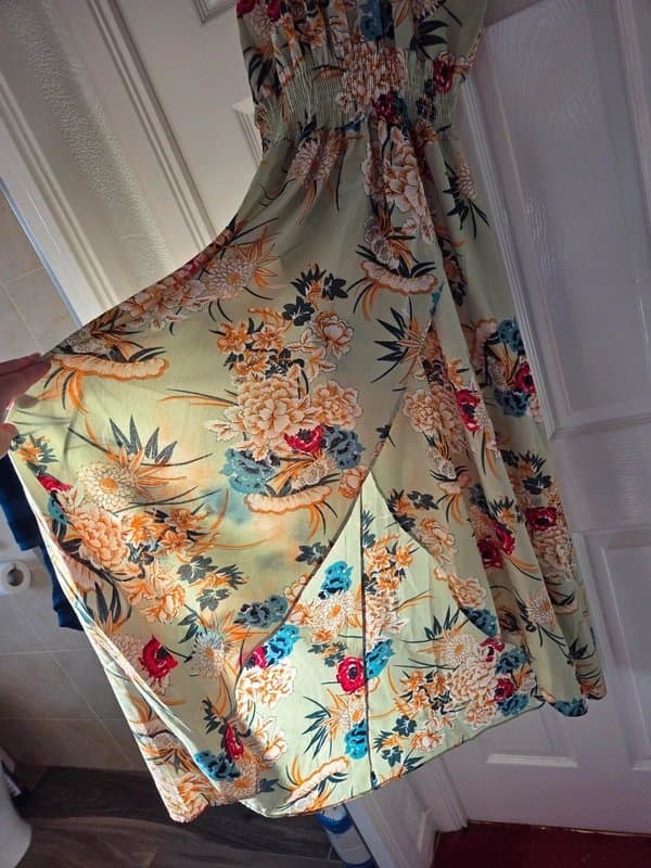 No Label Green Floral Halterneck Dress