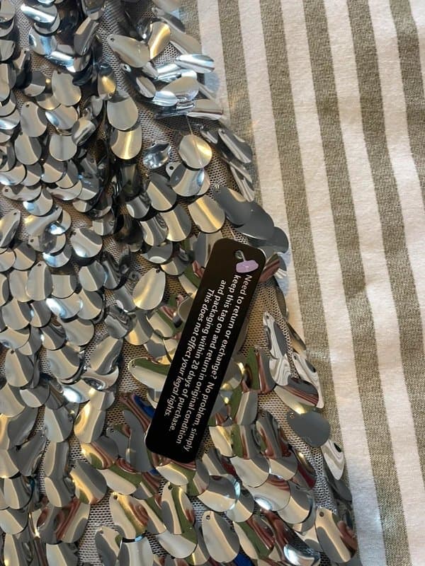 New Look New look silver lined sequin disk skirt 12 bnwt