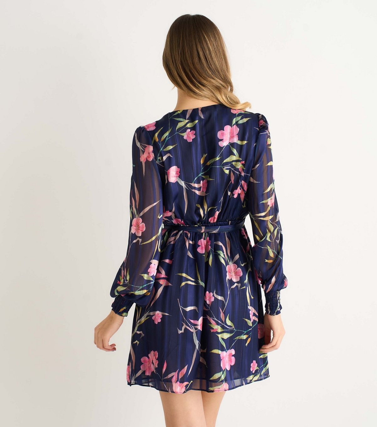 Gini London Women's Navy Floral Mini Dress Gini London New Look - 4