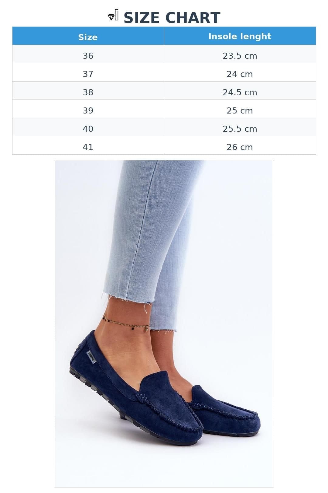 Love Lace Love Lace Women's Classic Suede Moccasins with Rounded Toe & Removable Insole in Blue - 4