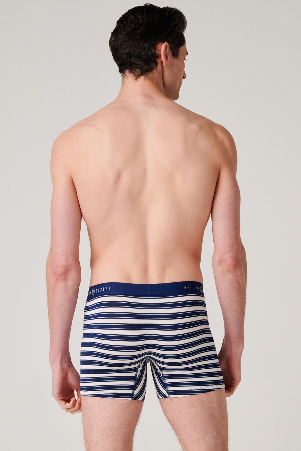British Boxers British Boxers Men's Pack of Four "Maritime" Bamboo Stetch Trunks in Navy - 4