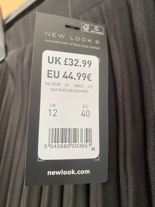 New Look Pleated satin midi skirt