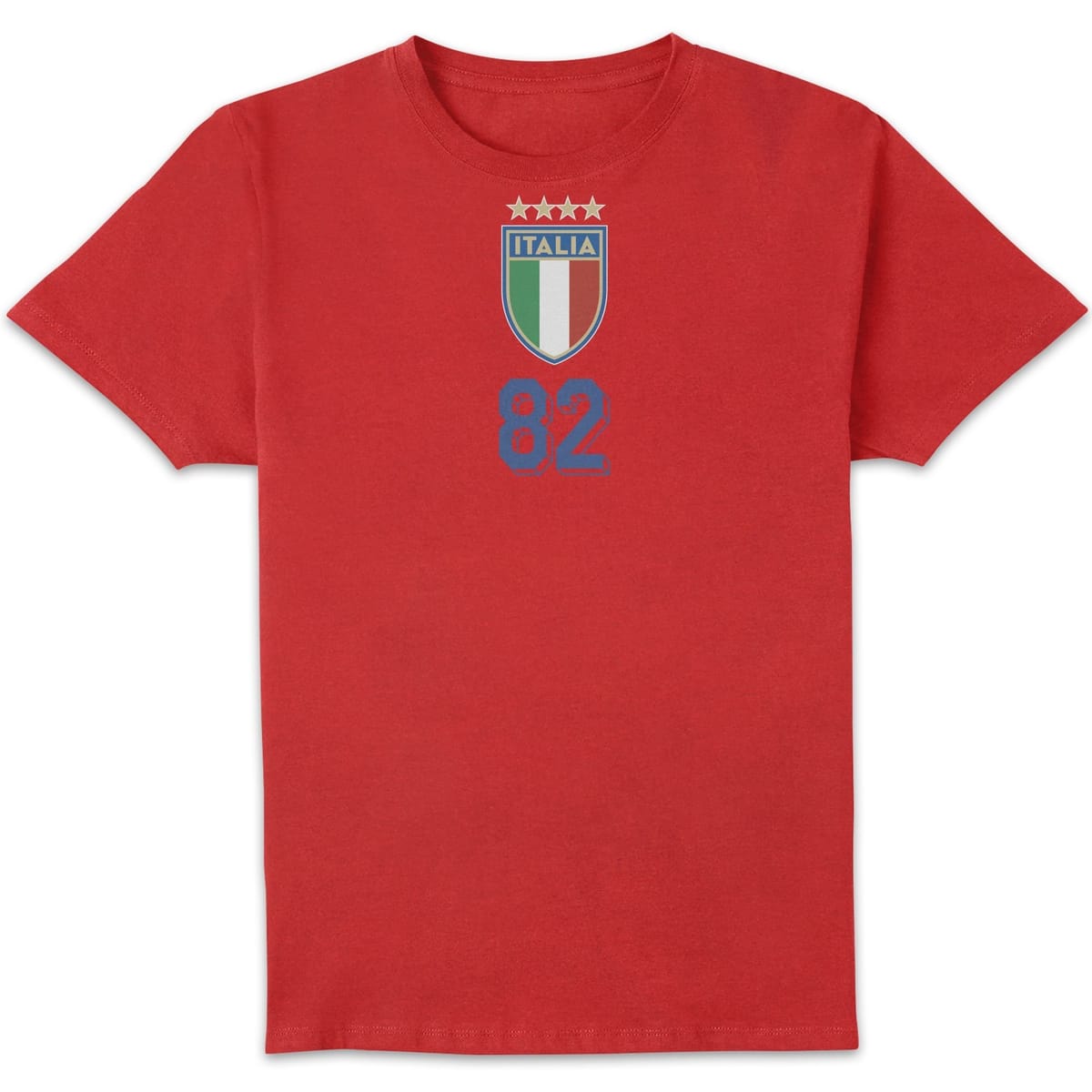 Toffs Football Toffs Football Men's Italy 1982 Champions T-Shirt - Red - 1