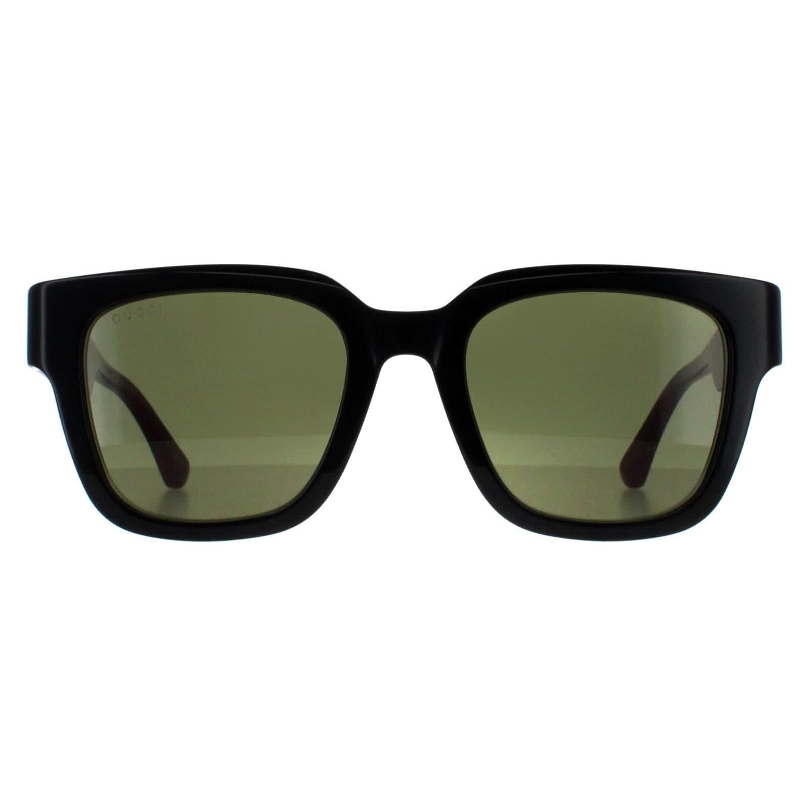 Gucci Gucci Men's Square Black with Green & Red Green GG1670SK