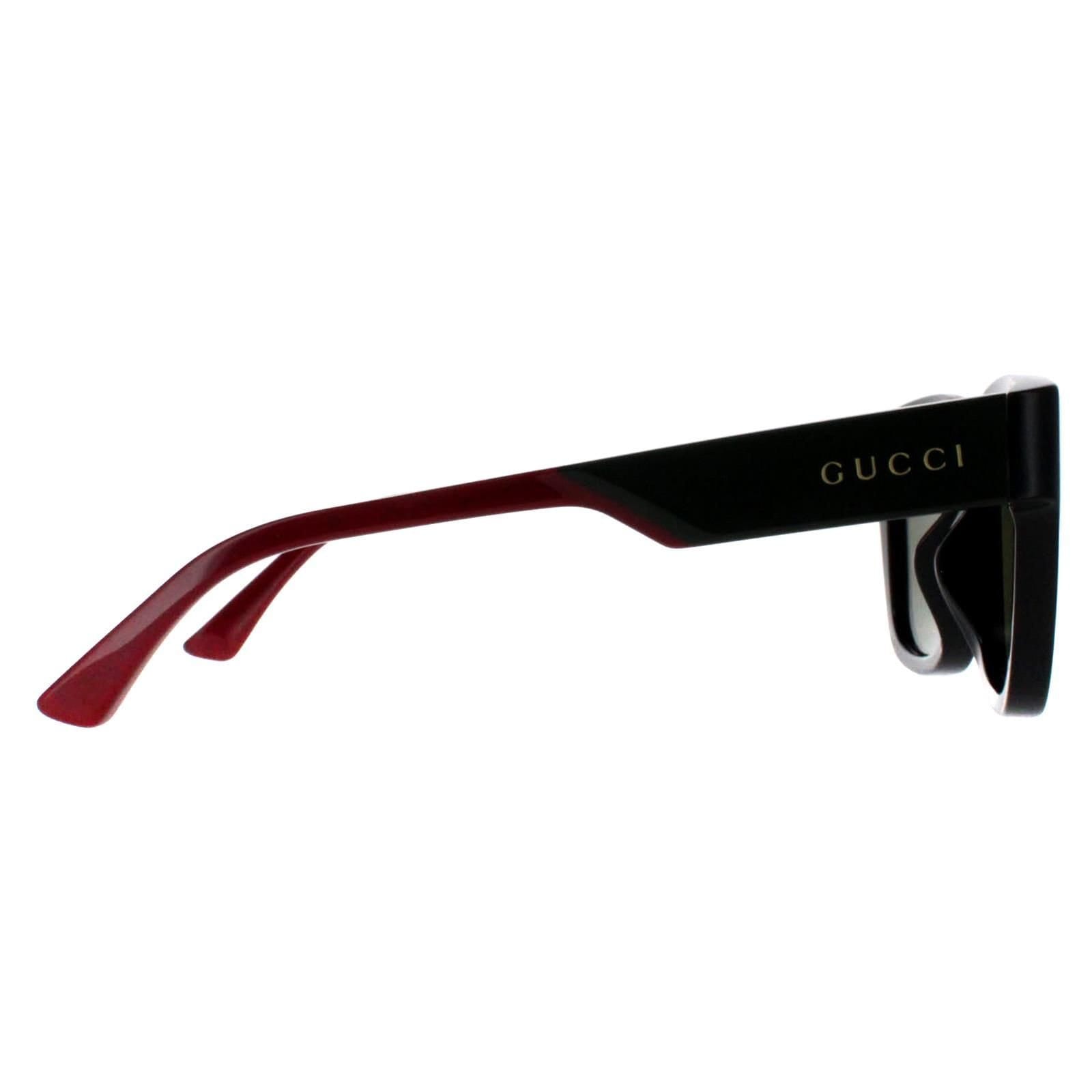 Gucci Gucci Men's Square Black with Green & Red Green GG1670SK - 4