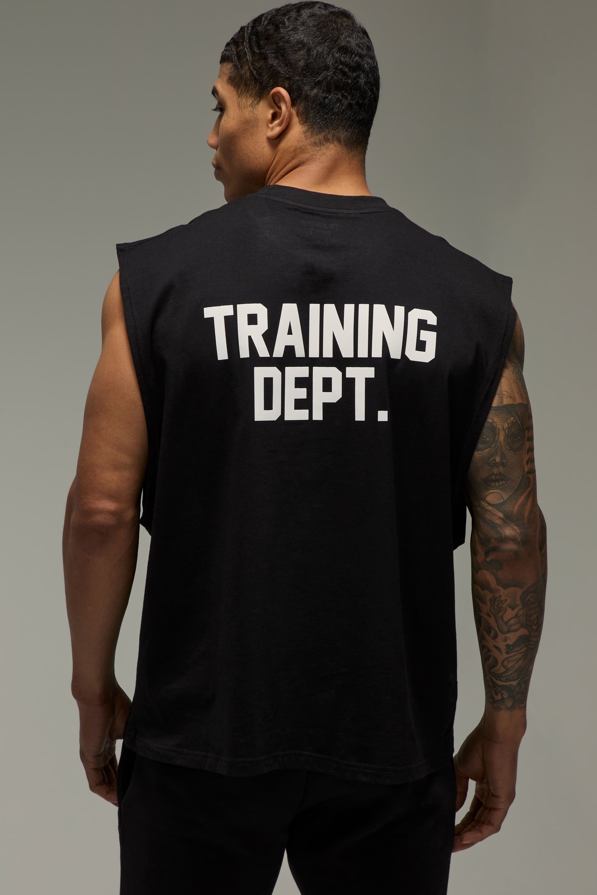 Training Dept. Training Dept. Men's Training Dept Drop Arm Hole Tank in Black