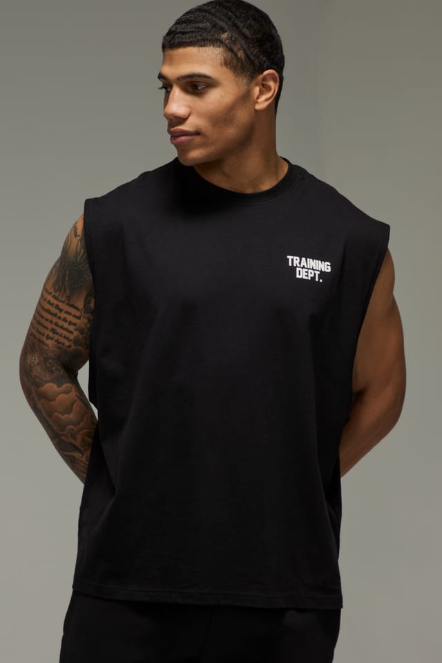 Training Dept. Training Dept. Men's Training Dept Drop Arm Hole Tank in Black - 3