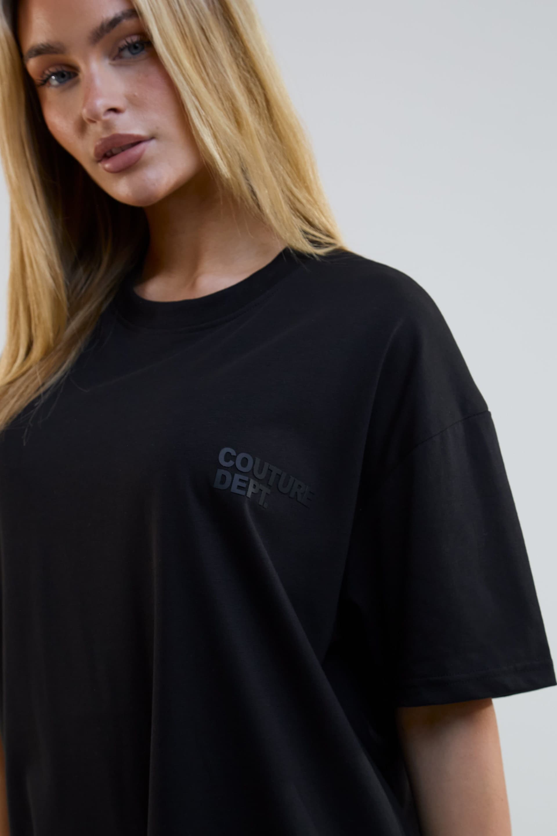 BCouture BCouture Women's Oversized Cotton T-Shirt in Black