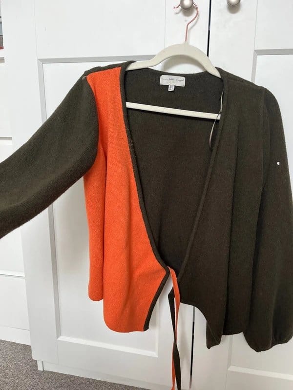 Never Fully Dressed Heavy Knit Coord Set - Dark Green & Orange