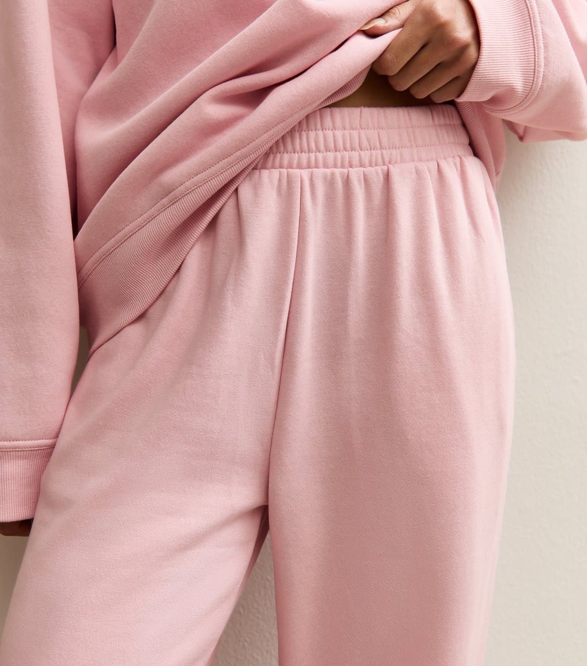 New Look Women's Light Pink Elasticated Waist Wide Leg Joggers New Look