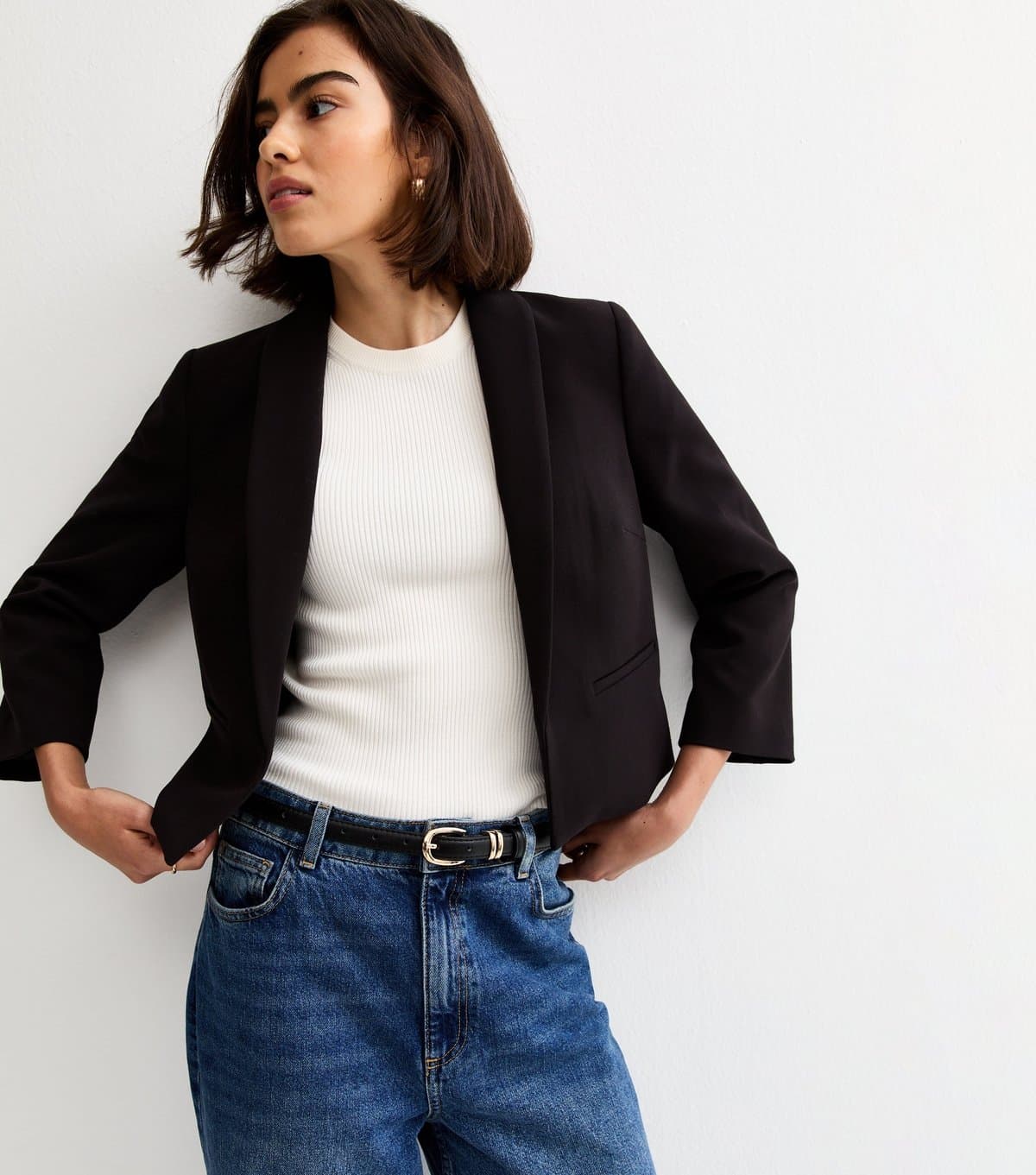 New Look New Look Black Cropped Blazer