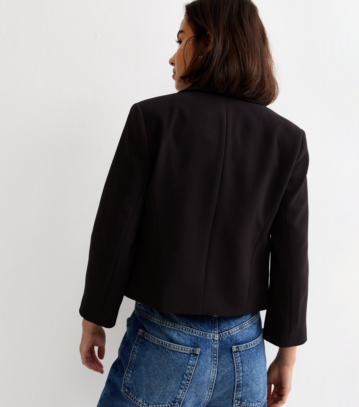 New Look Women's Black Cropped Blazer New Look - 4