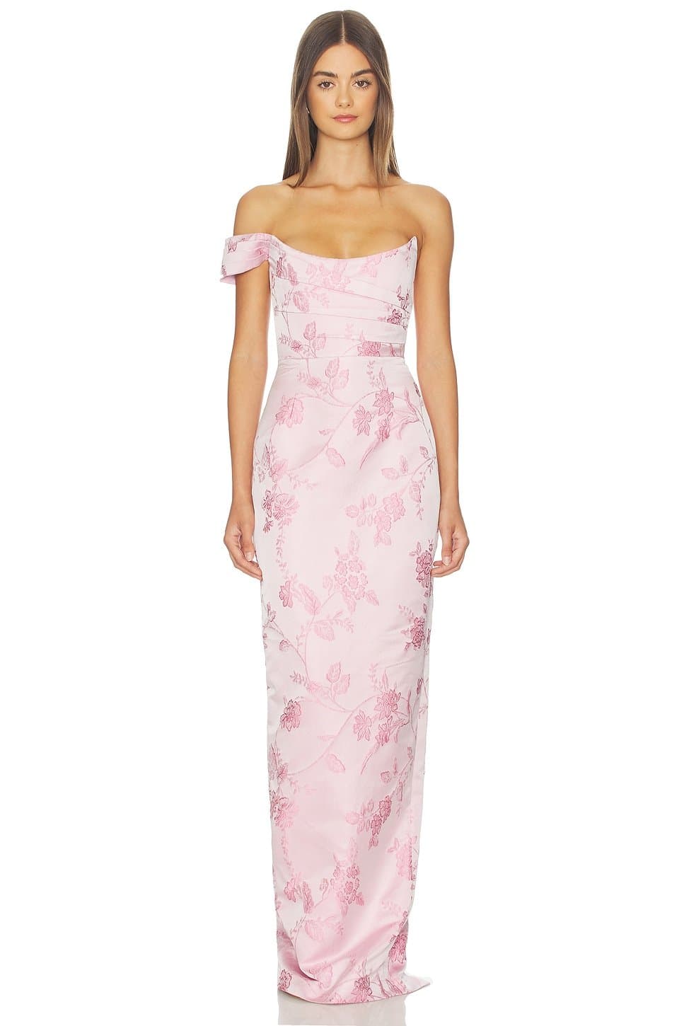 revolve Jackson Brocade Gown