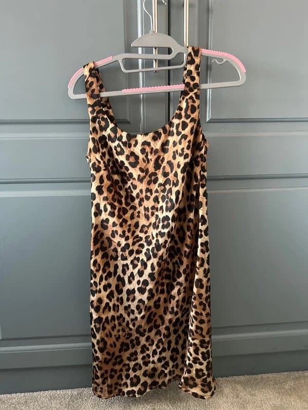 ASOS Design ASOS design satin leopard print mini dress