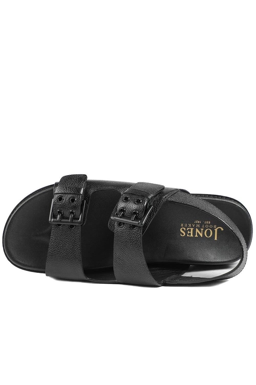 Jones Bootmaker Jones Bootmaker Men's Whitaker Leather Buckle Sandals in Black - 4