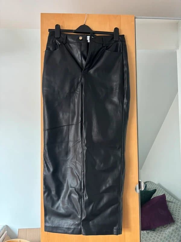 Never Fully Dressed Black vegan leather trousers