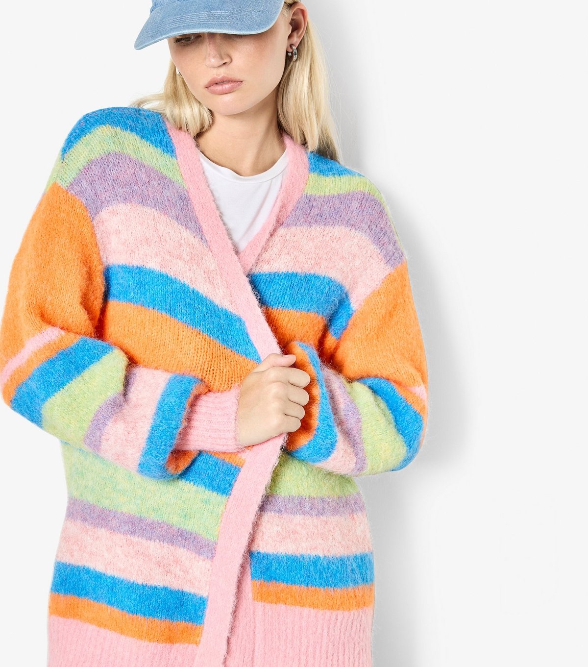 Apricot Women's Pink Striped Cardigan Apricot New Look - 4