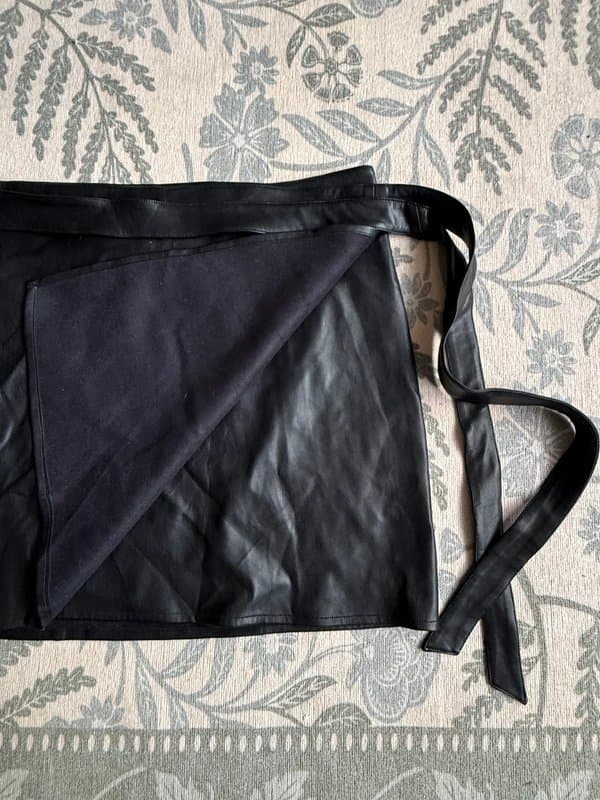 Never Fully Dressed Black Leather Skirt NFD 22UK